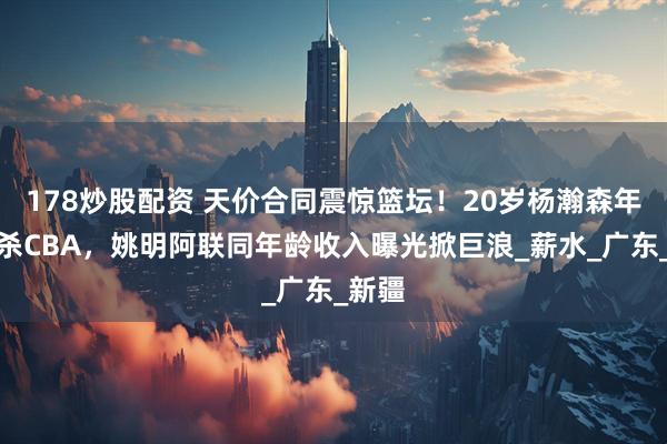 178炒股配资 天价合同震惊篮坛！20岁杨瀚森年薪秒杀CBA，姚明阿联同年龄收入曝光掀巨浪_薪水_广东_新疆